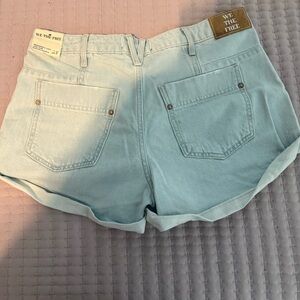We The Free Sky Blue Jean Shorts